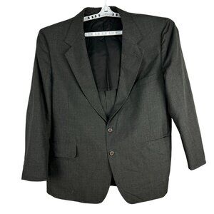 LaCrosse 48R Mens Gray Blazer Jacket 2-Button Wool Blend Classic Fit USA-Made